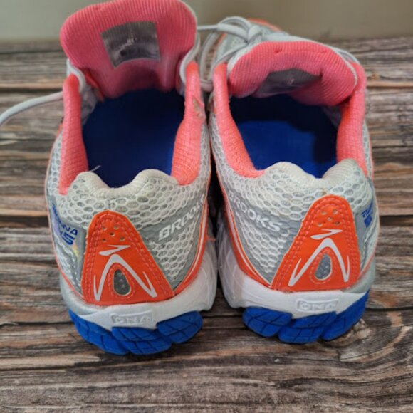 Brooks Ravenna 5 Running Shoes Orange blue and silver womens size 8 - Picture 4 of 9
